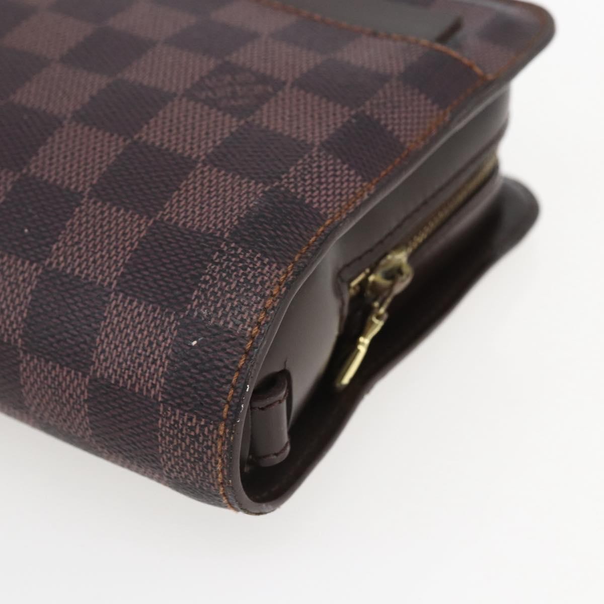 Louis Vuitton Pochette Saint Louis Damier Ebene Brown Canvas Clutche & Pouche Bag (Pre-Owned)