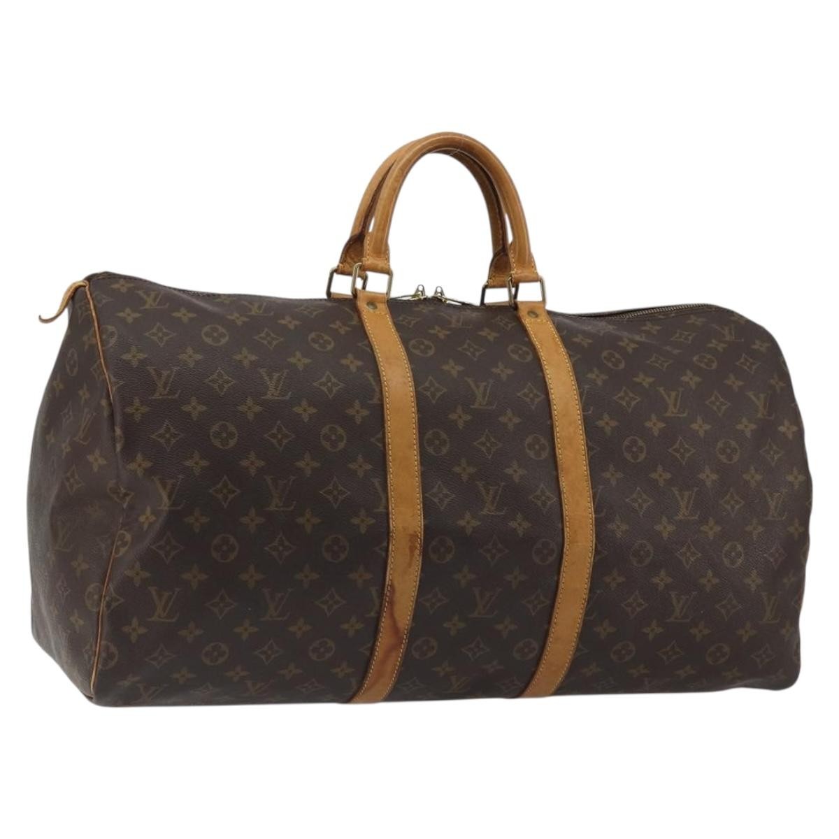 Louis Vuitton Keepall Monogram Canvas Brown Canvas Travel Bag Bag (Pre-Owned)