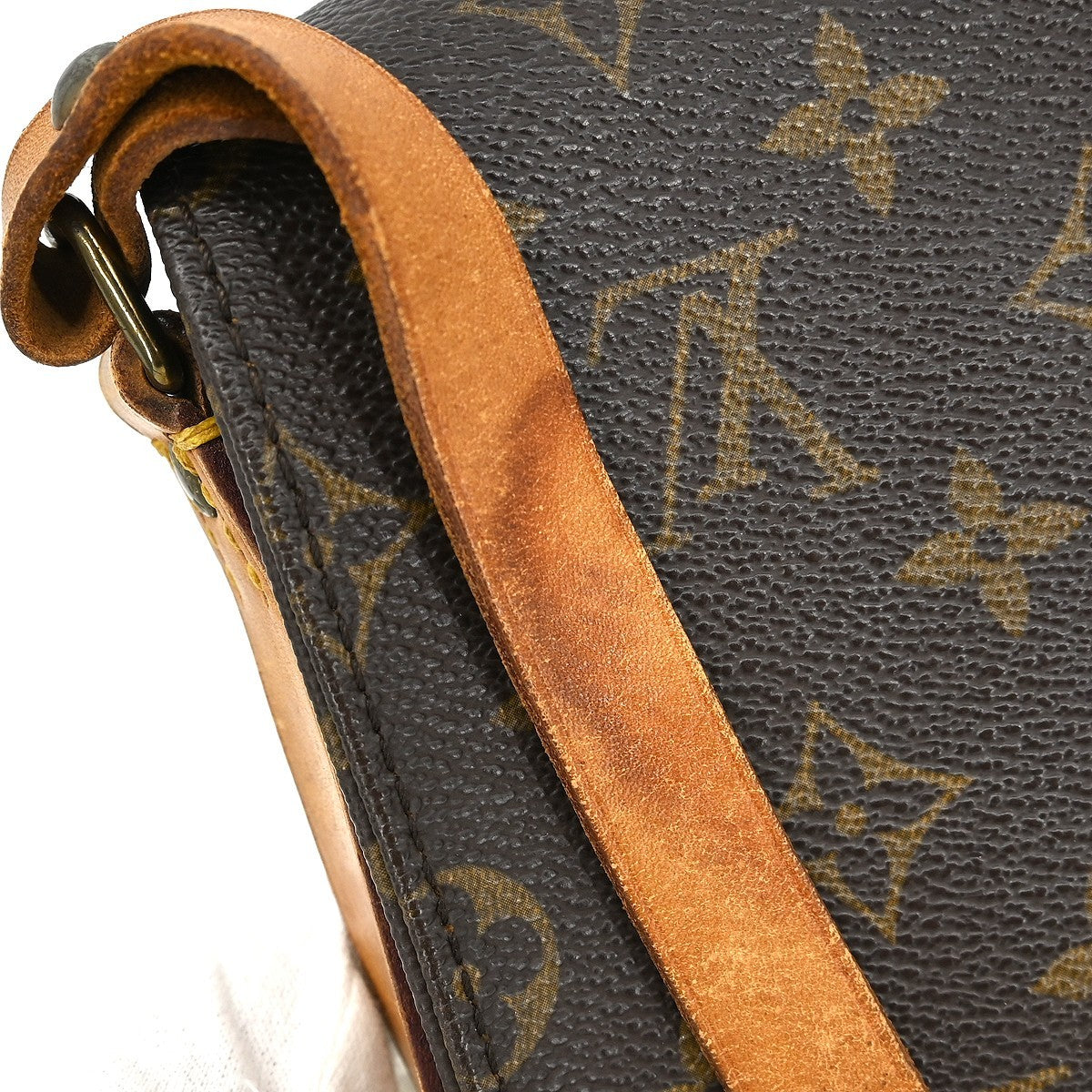 Louis Vuitton Cartouchiere Monogram Brown Canvas Shoulder Bag Bag (Pre-Owned)