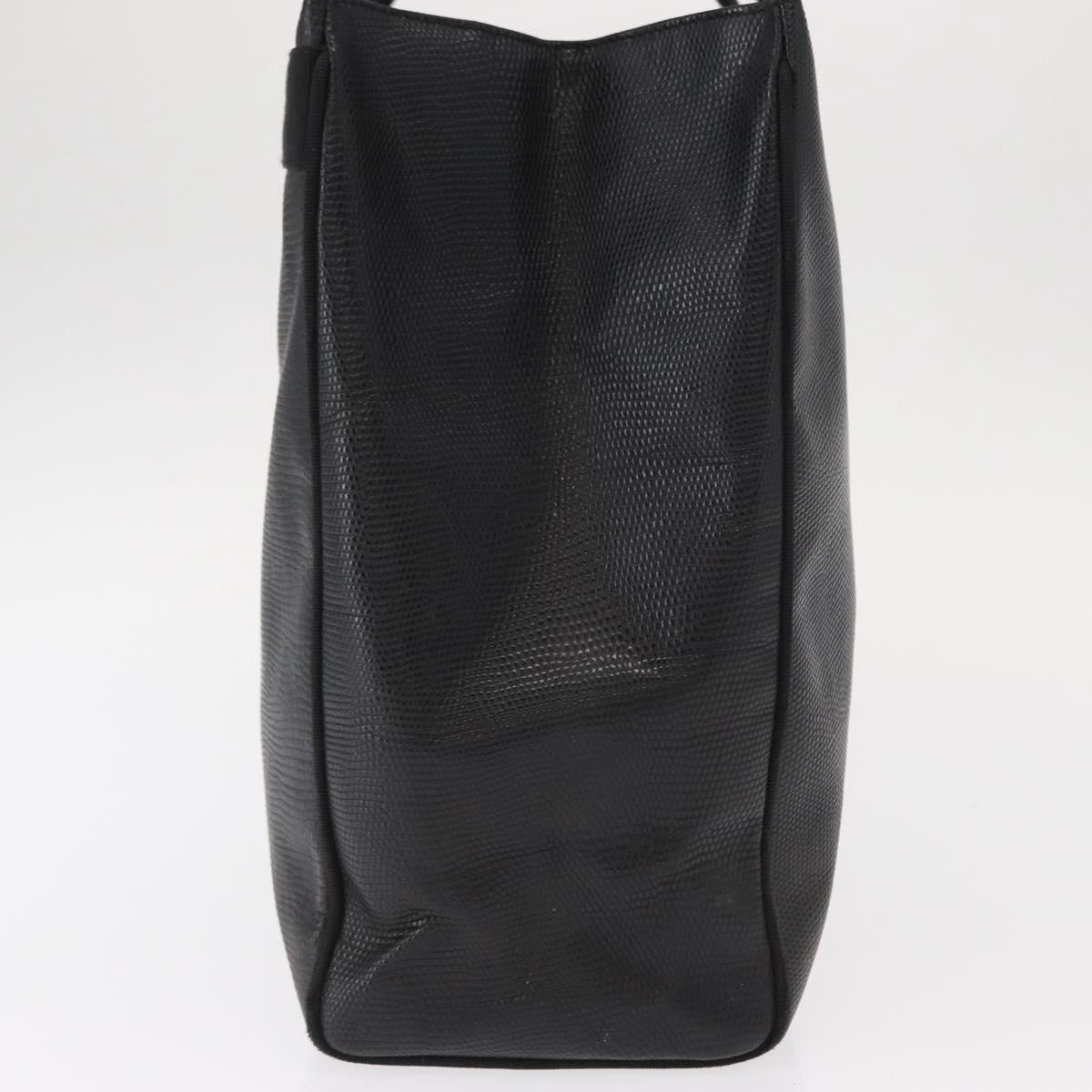 Salvatore Ferragamo Vala Tote Leather Black Leather Tote Bag Bag (Pre-Owned)