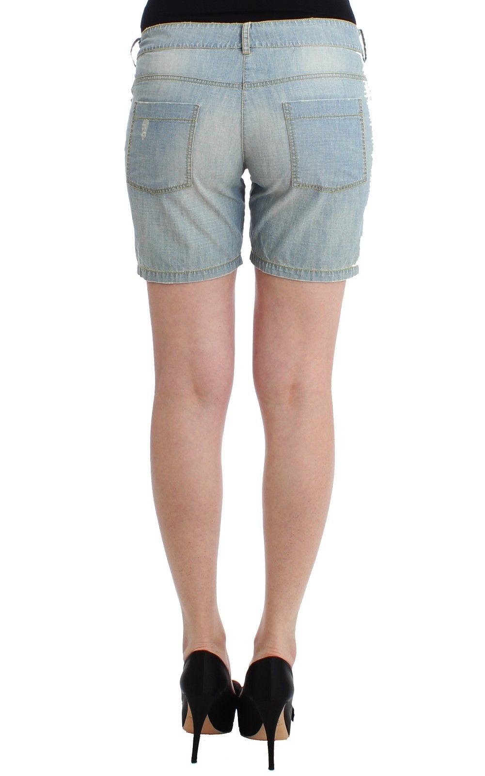 Ermanno Scervino Chic Blue Denim Shorts - Ermanno Women's Scervino