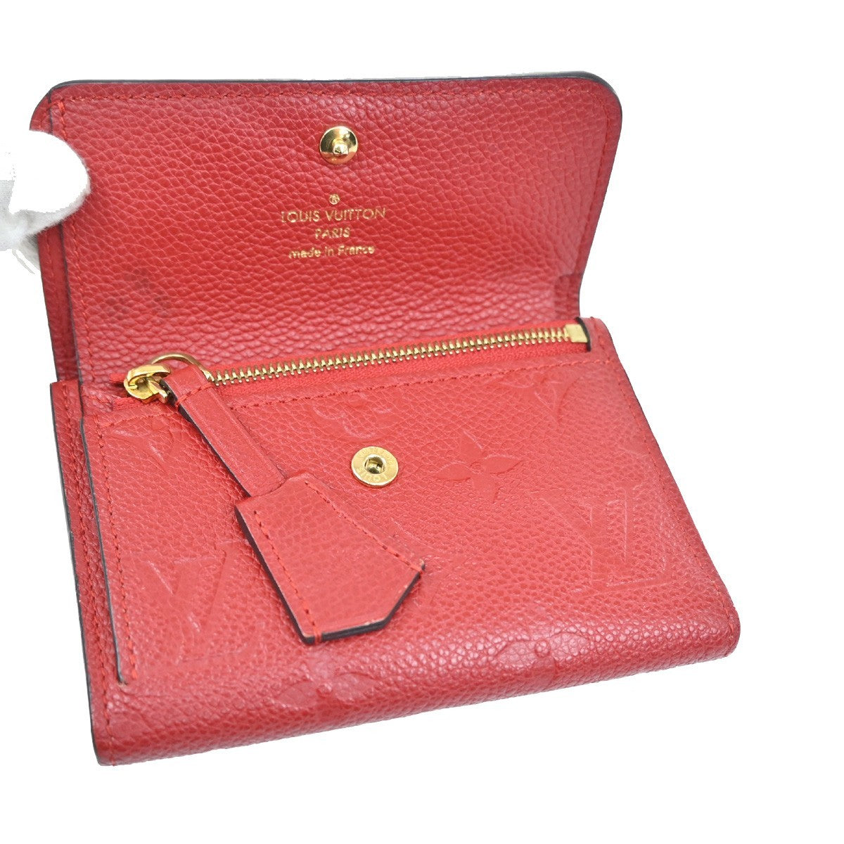 Louis Vuitton Pont Neuf Monogram Empreinte Leather Red Leather Wallets Accessory (Pre-Owned)