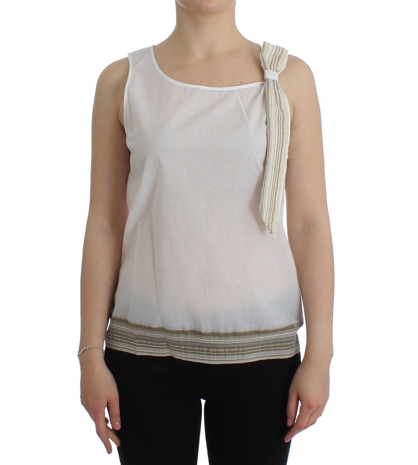 Ermanno Scervino White Top Blouse Tank Shirt Women's Sleeveless