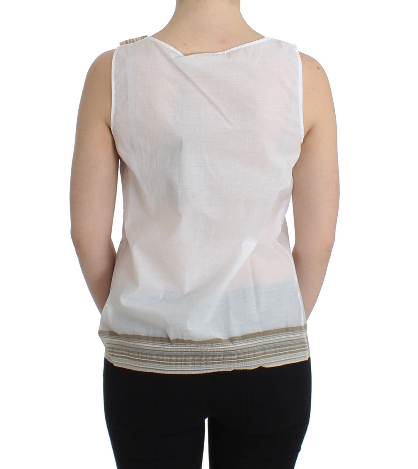 Ermanno Scervino White Top Blouse Tank Shirt Women's Sleeveless