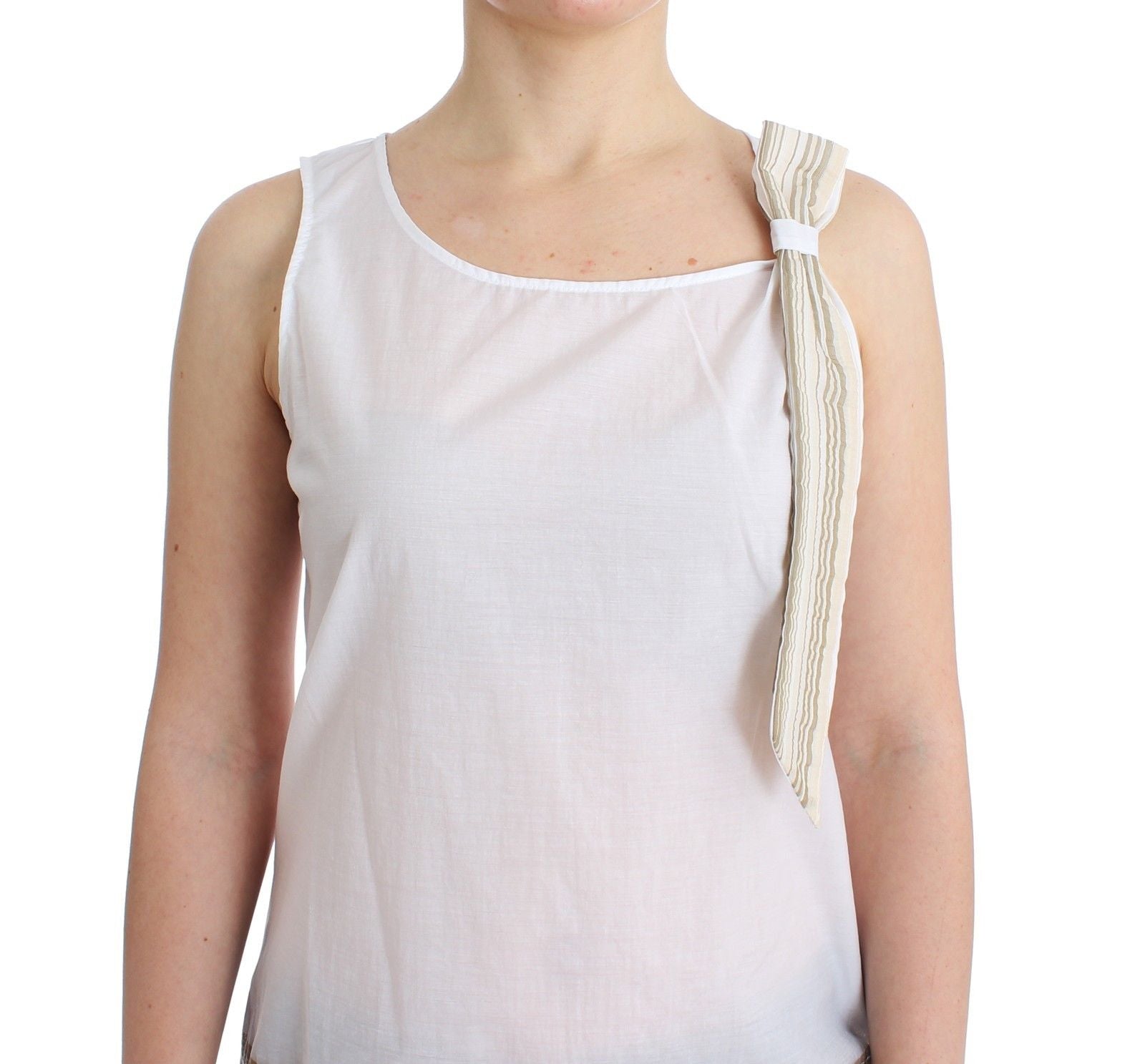 Ermanno Scervino White Top Blouse Tank Shirt Women's Sleeveless
