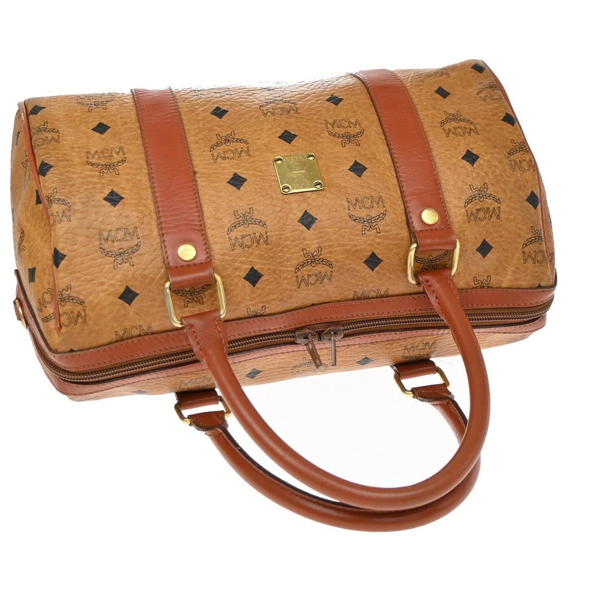 MCM Visetos Leather Brown Leather Handbag (Pre-Owned)