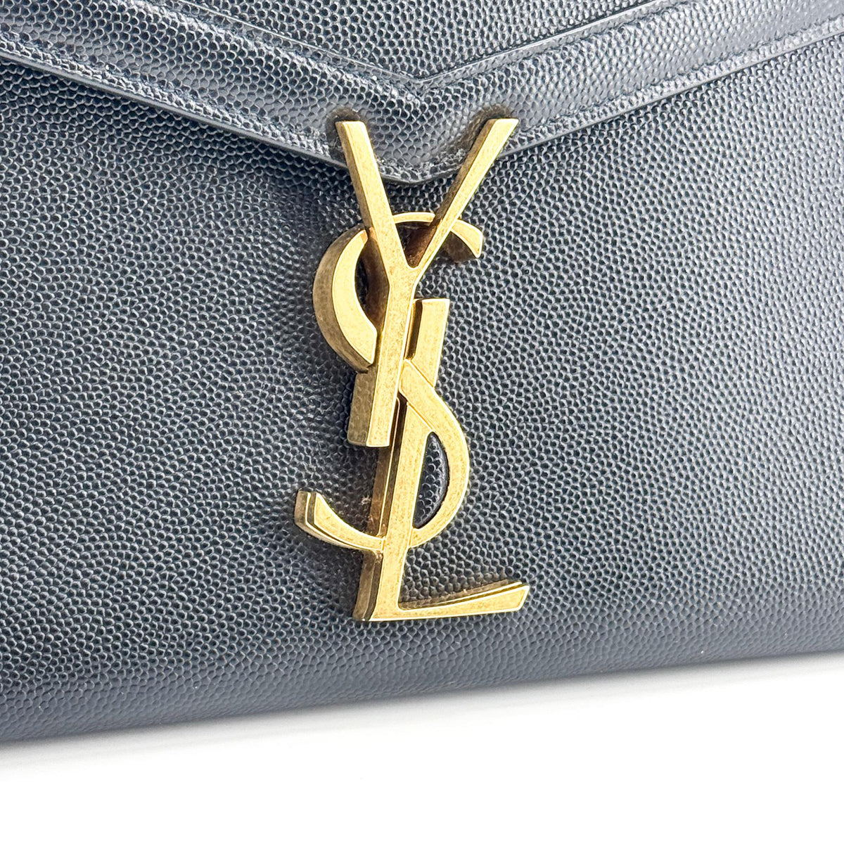 Saint Laurent Cassandra Chain Leather Black Leather Shoulder Bag Bag (Pre-Owned)