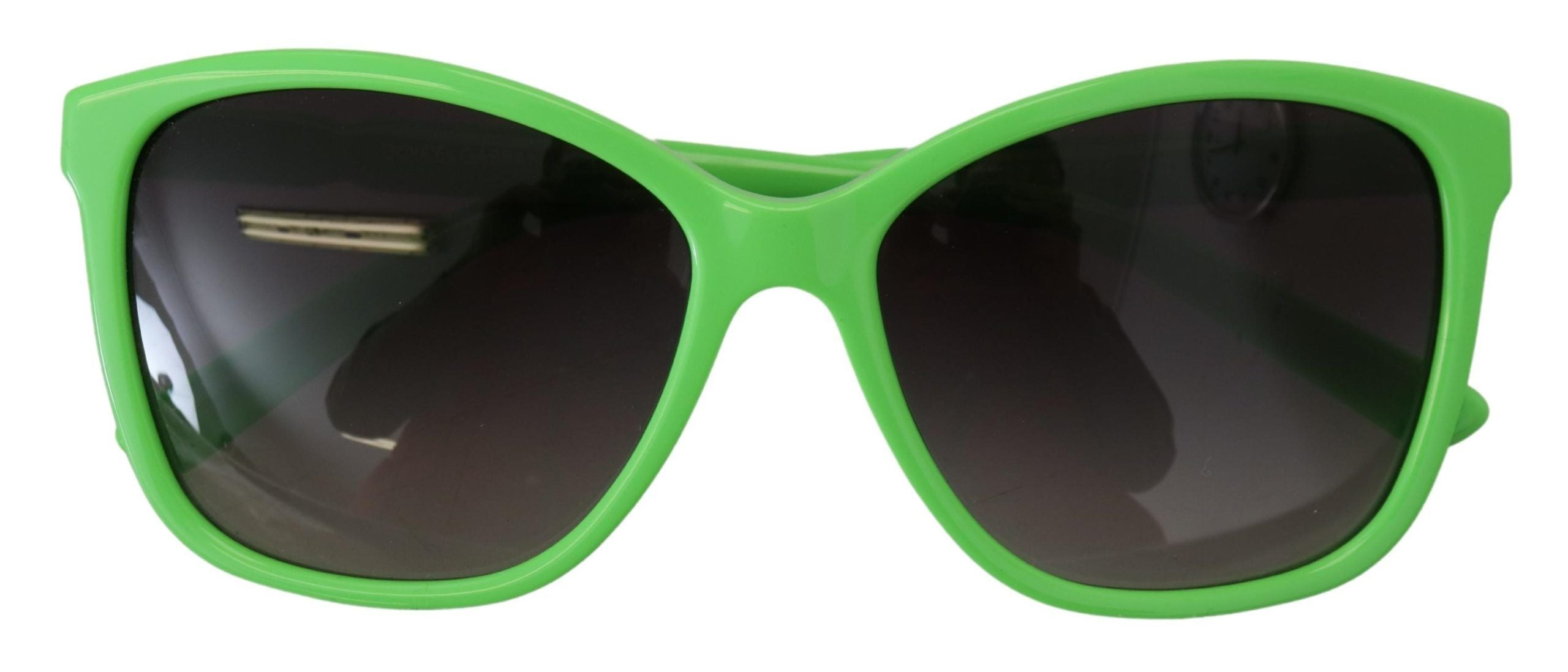 Dolce & Gabbana Chic Green Acetate Round Women's Sunglasses