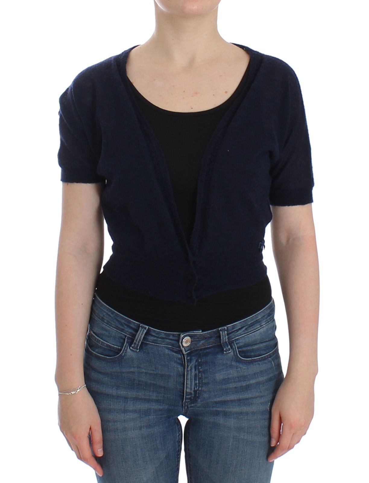 Ermanno Scervino Knit Blue Wool Sweater Women's Cardigan