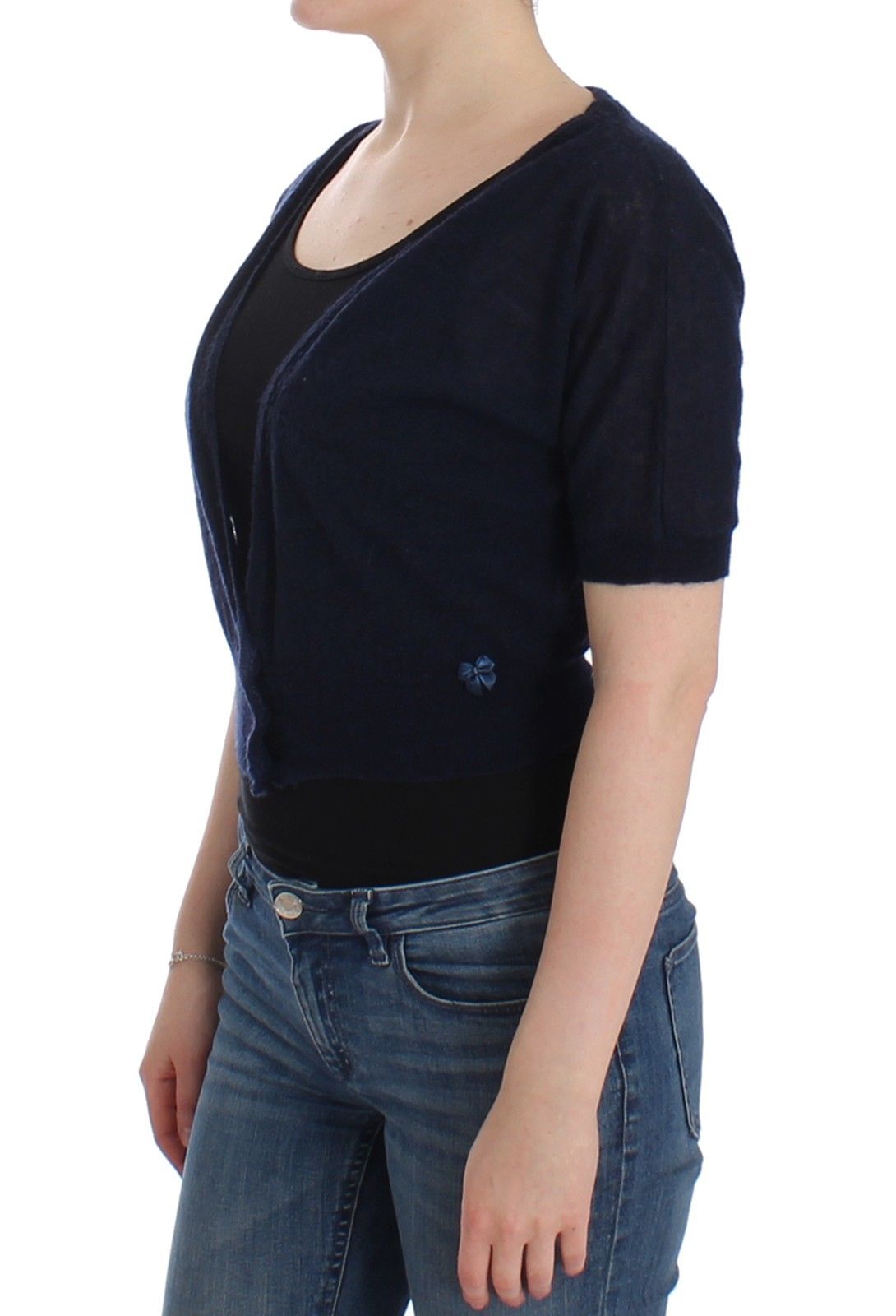 Ermanno Scervino Knit Blue Wool Sweater Women's Cardigan
