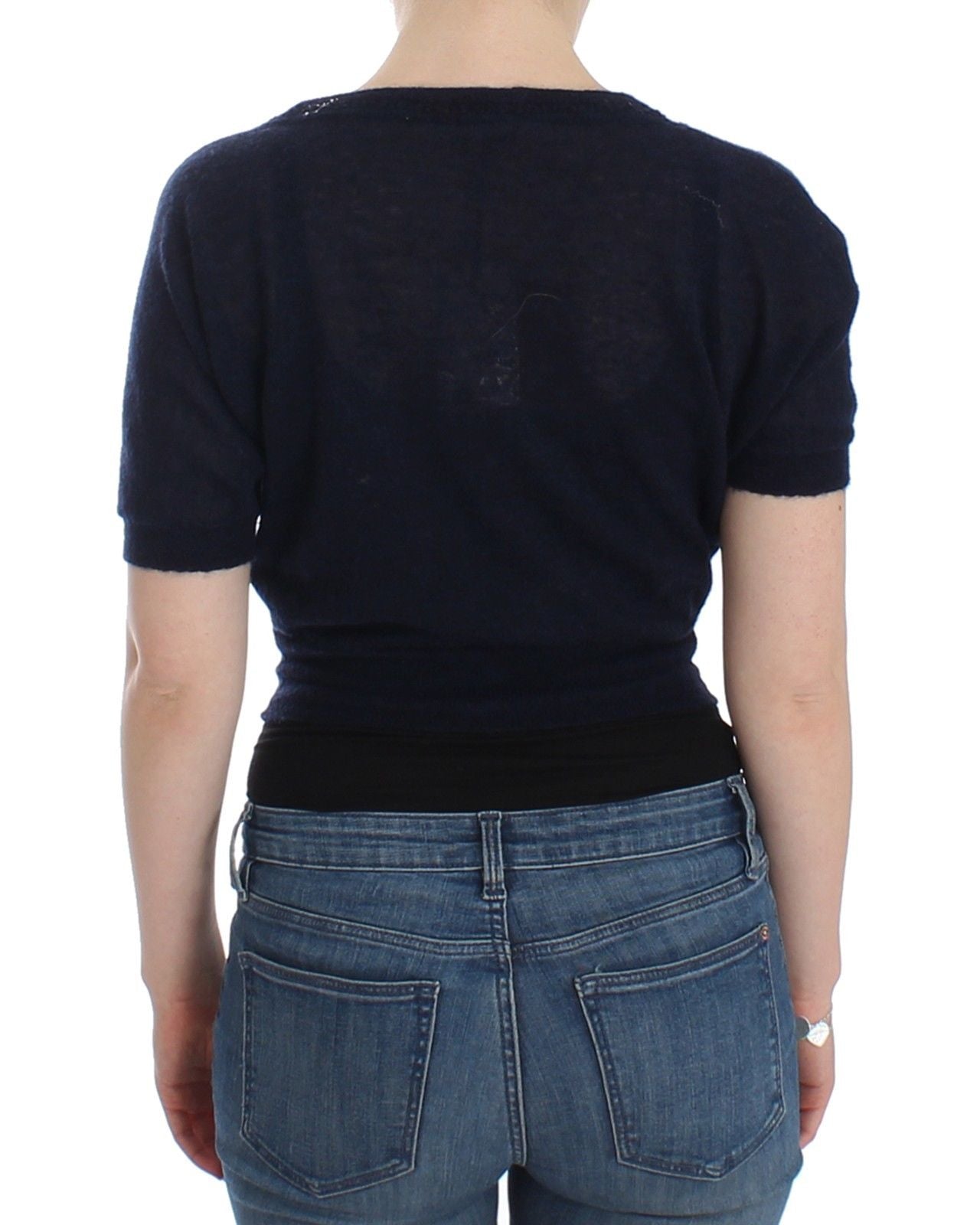 Ermanno Scervino Knit Blue Wool Sweater Women's Cardigan