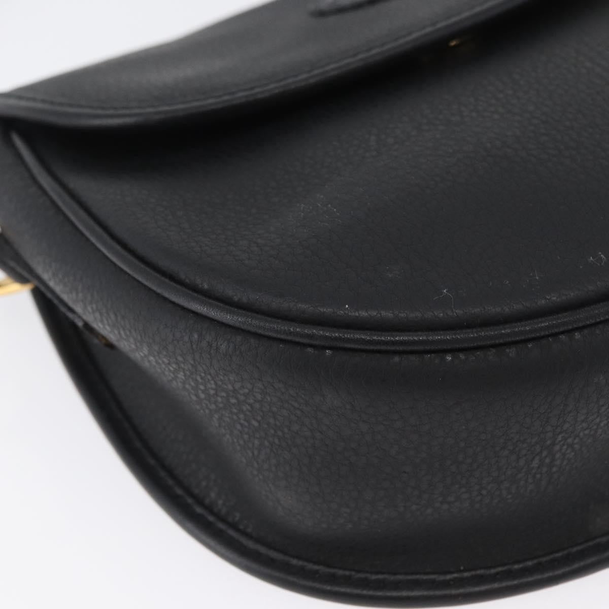 Gucci Vintage Leather Black Leather Shoulder Bag Bag (Pre-Owned)