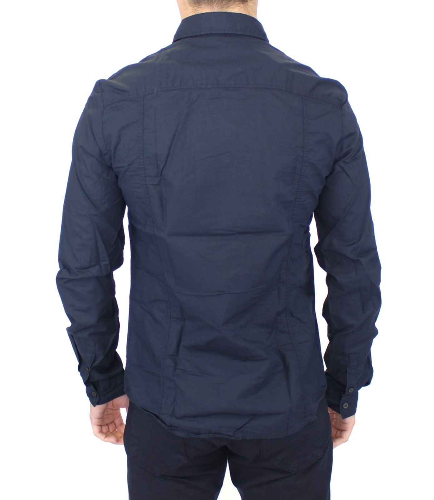 Ermanno Scervino Stunning Blue Cotton Casual Men's Shirt