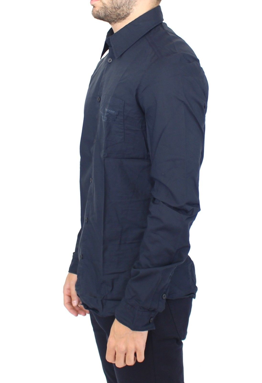Ermanno Scervino Stunning Blue Cotton Casual Men's Shirt