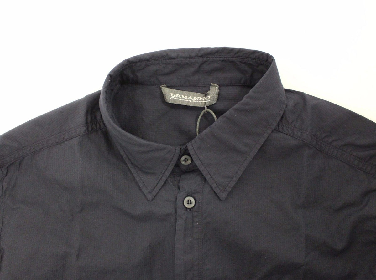 Ermanno Scervino Stunning Blue Cotton Casual Men's Shirt