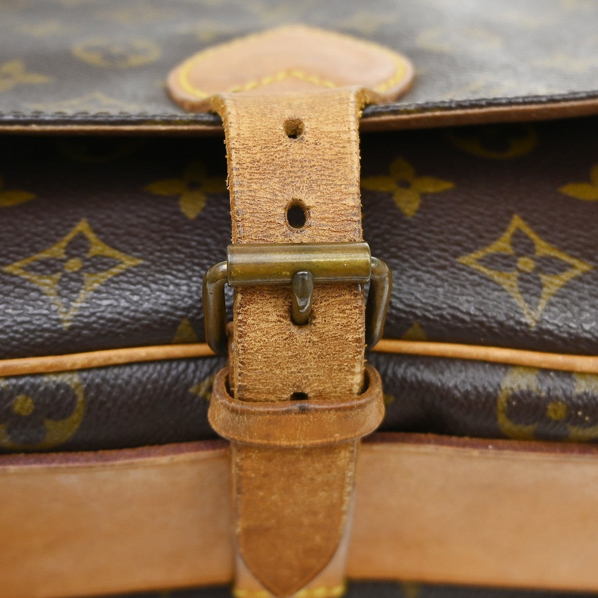 Louis Vuitton Cartouchiere Monogram Canvas Brown Canvas Handbag (Pre-Owned)