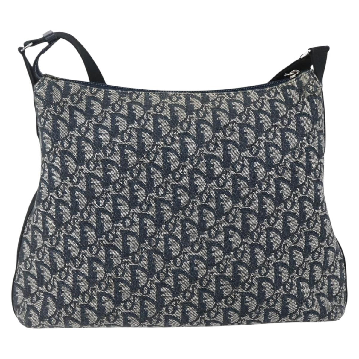 Christian Dior Vintage Trotter Canvas Navy Canvas Shoulder Bag Bag (Pre-Owned)