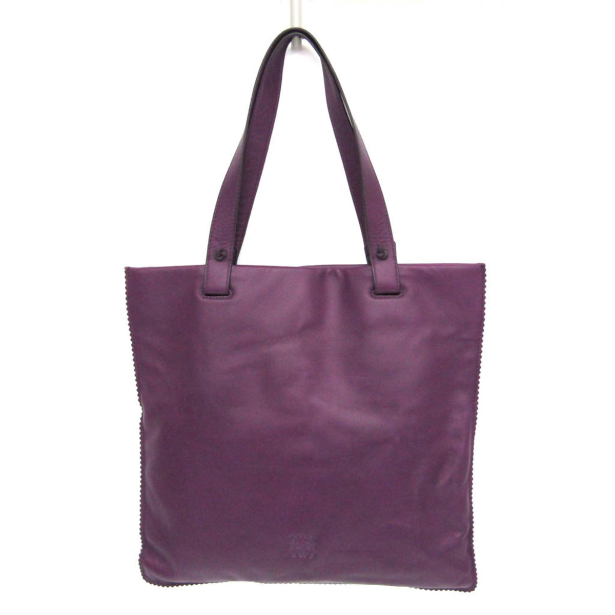 Loewe Anagram Leather Purple Leather Tote Bag Bag (Pre-Owned)