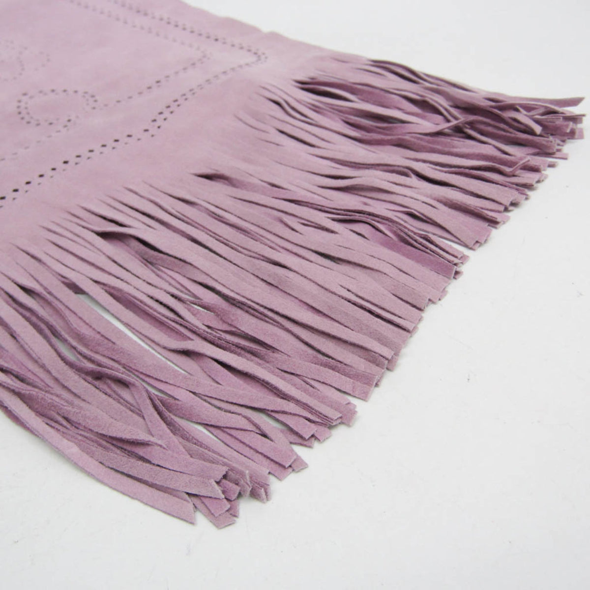 Loewe Scarf Suede Purple Leather Scarve & Shawl Accessory (Pre-Owned)