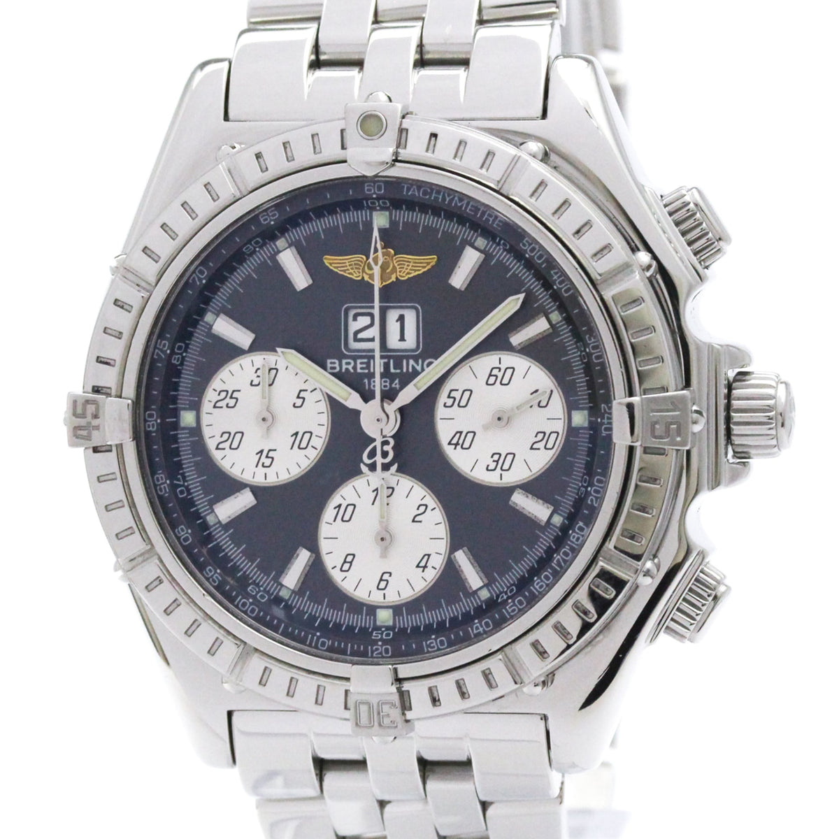 Breitling Windrider Crosswind Chronograph Automatic Stainless Steel Watch (Pre-Owned)