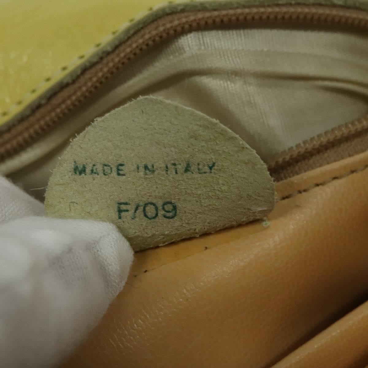 Celine Vintage Leather Yellow Leather Shoulder Bag Bag (Pre-Owned)