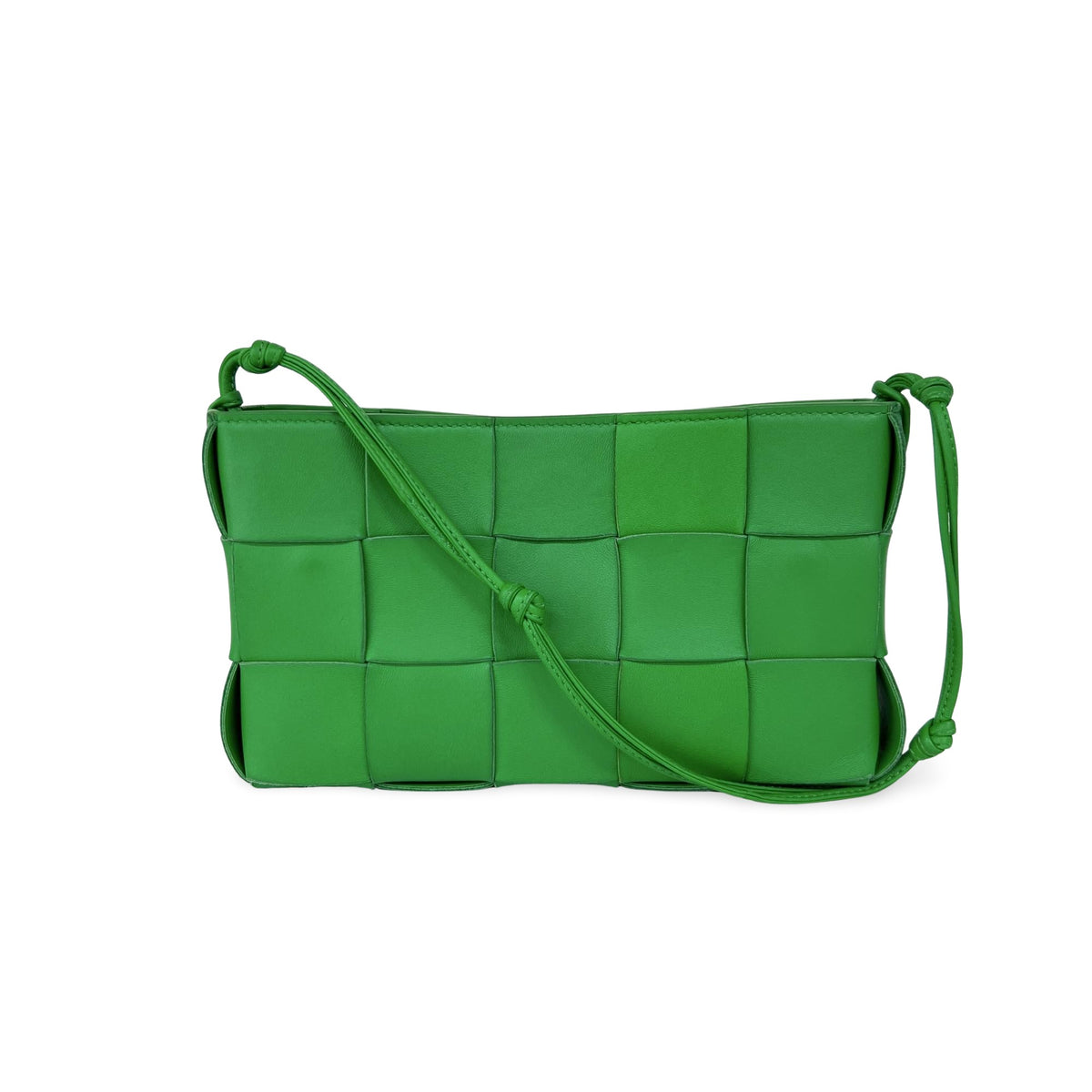 Bottega Veneta Cassette Maxi Intrecciato Leather Green Leather Shoulder Bag Bag (Pre-Owned)