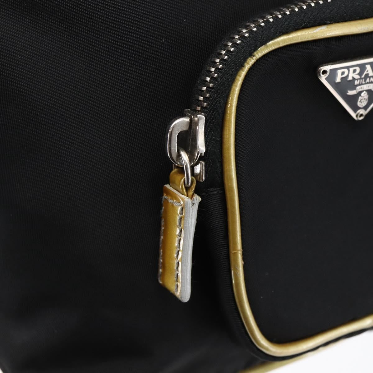 Prada Duet Drawstring Bucket Tessuto Black Nylon Bag (Pre-Owned)