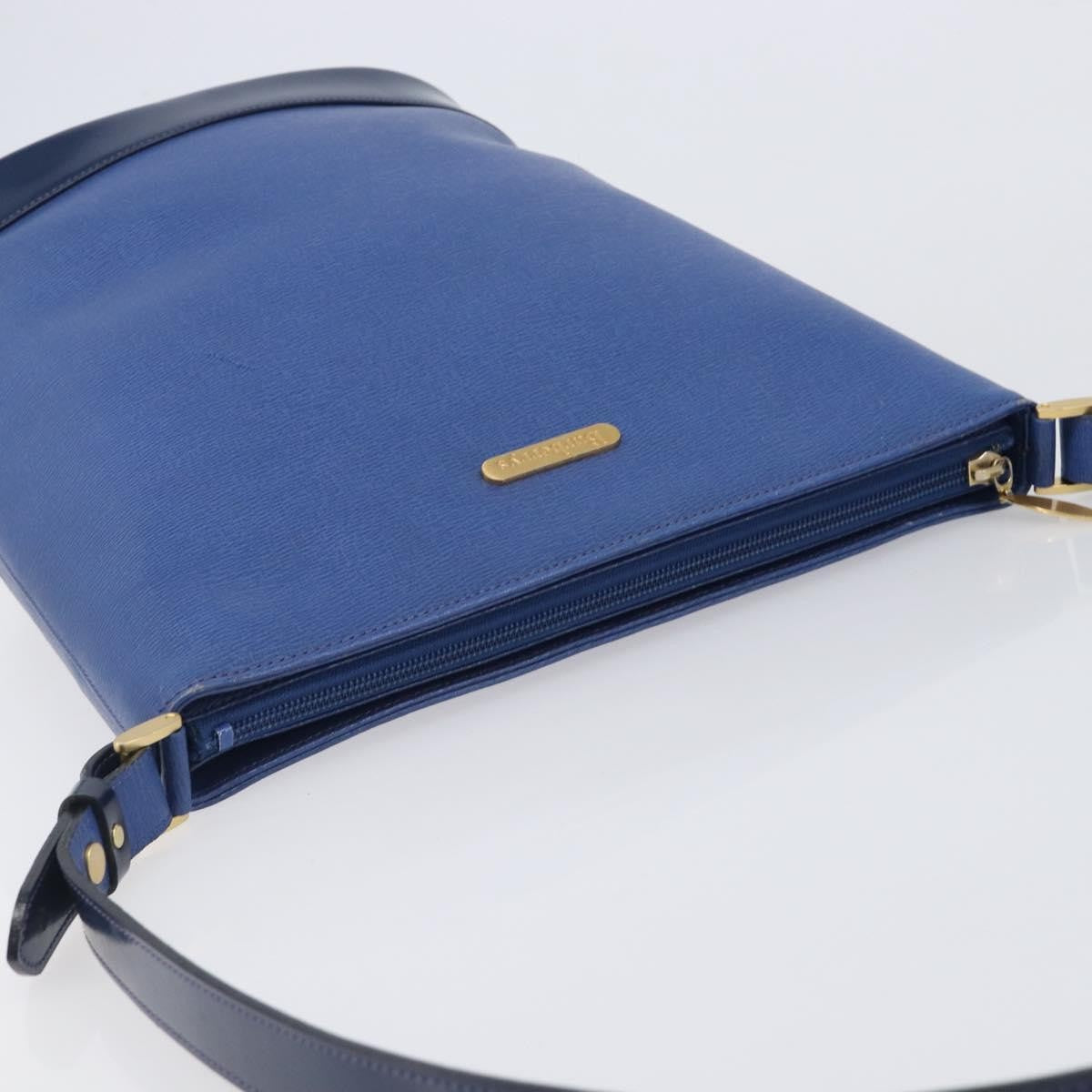 Burberry Shoulder Leather Blue Leather Shoulder Bag Bag (Pre-Owned)