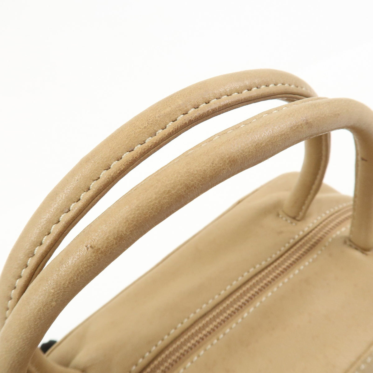 Loewe Vintage Anagram Leather Beige Leather Handbag (Pre-Owned)
