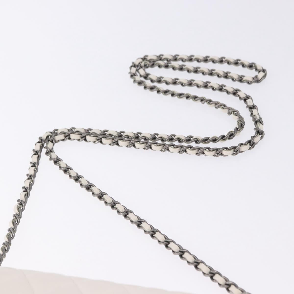 Chanel Wallet On Chain Lambskin White Leather Shoulder Bag Bag (Pre-Owned)
