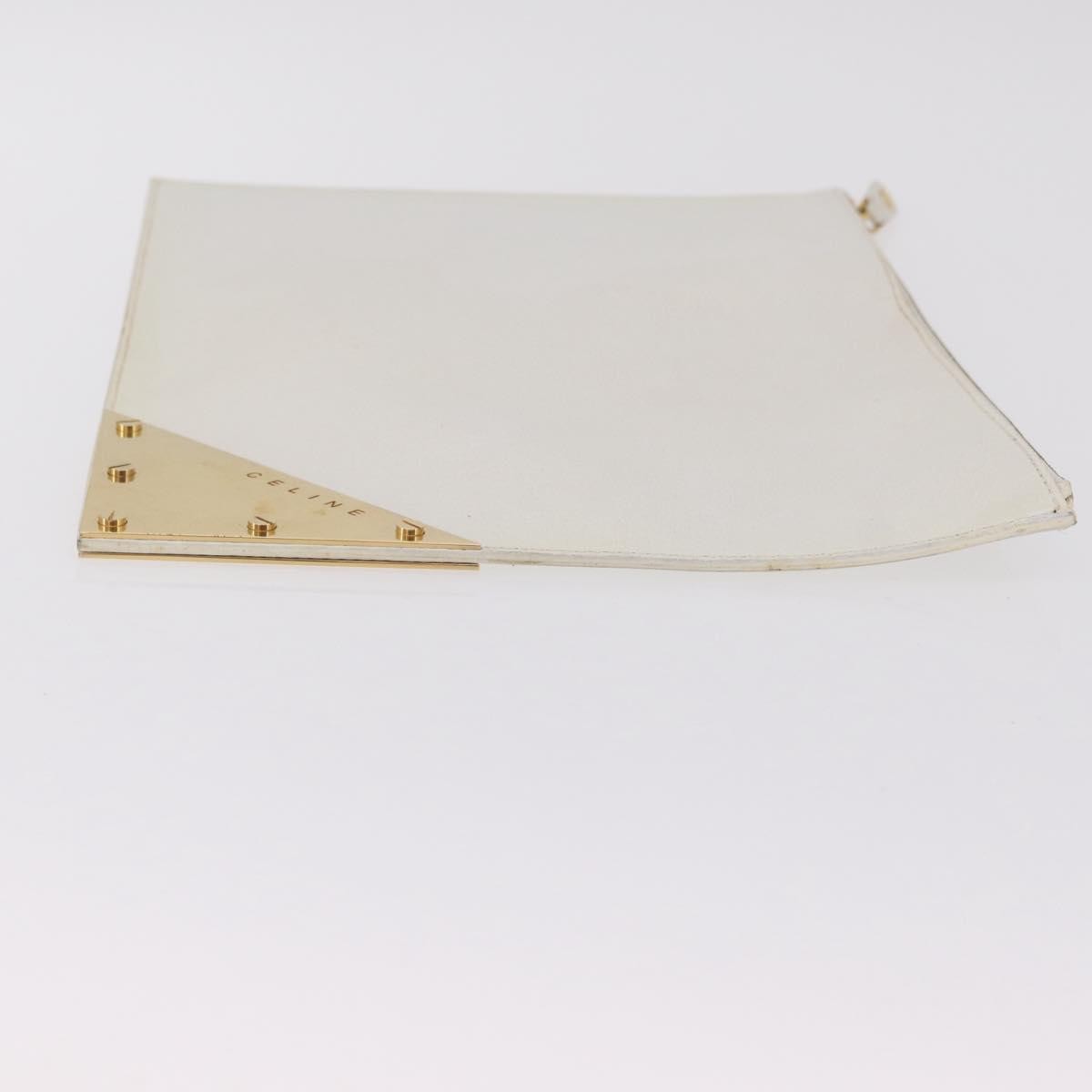 Celine Clutch Leather White Leather Clutche & Pouche Bag (Pre-Owned)