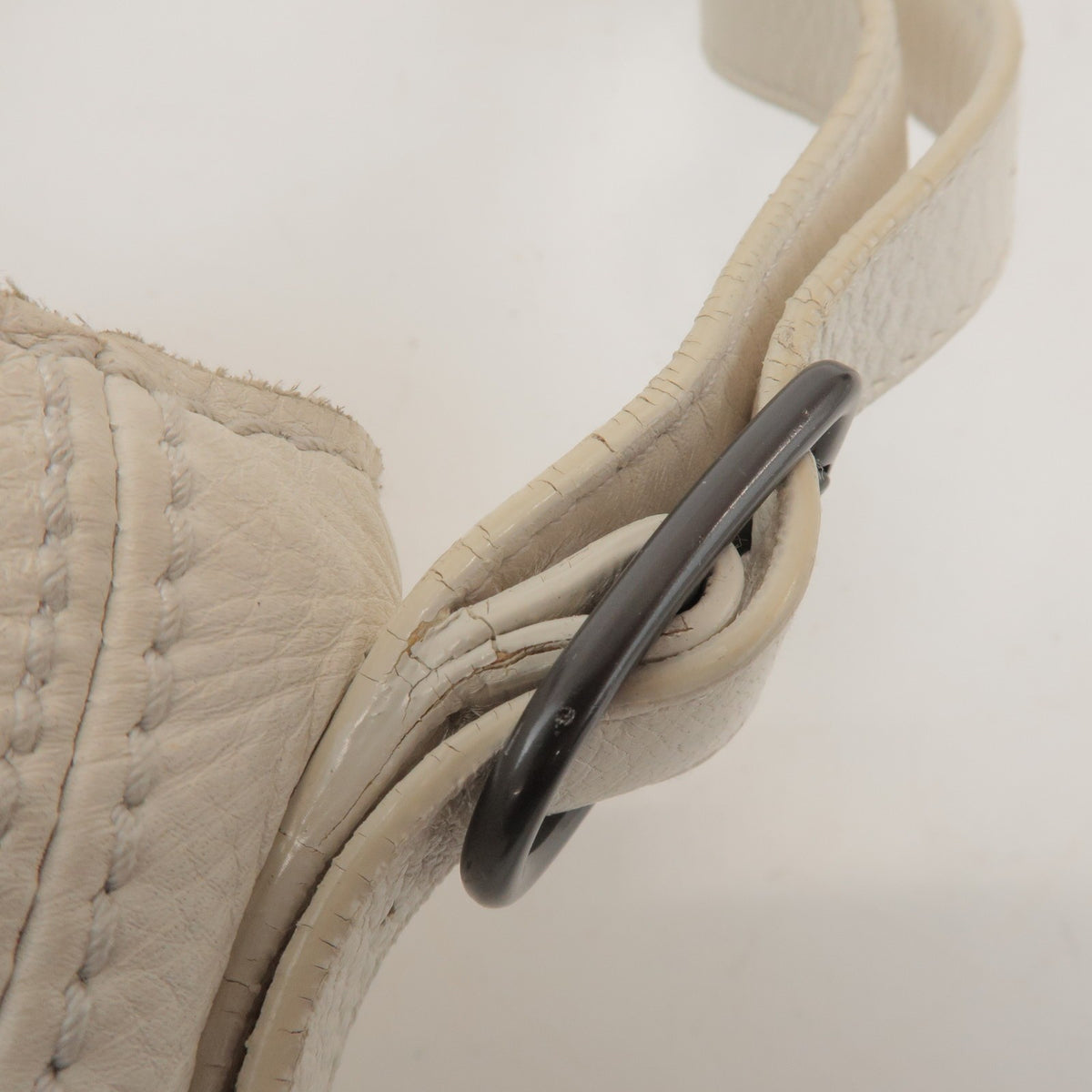 Bottega Veneta Shoulder Leather White Leather Shoulder Bag Bag (Pre-Owned)