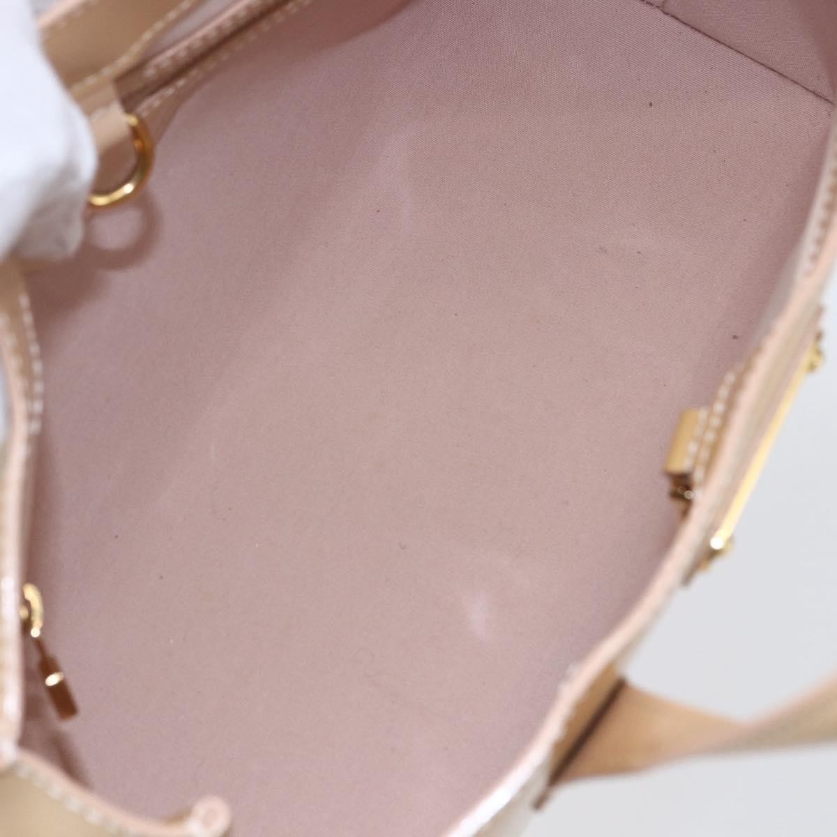 Louis Vuitton Wilshire Monogram Vernis Beige Patent_Leather Handbag (Pre-Owned)