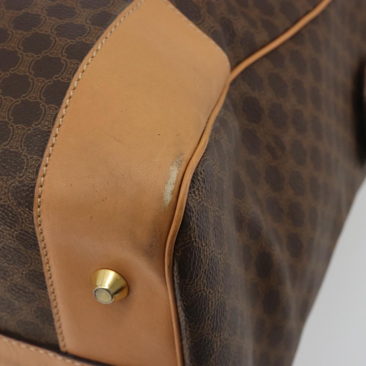 Celine Boston Macadam Canvas Brown Pvc Travel Bag Bag (Pre-Owned)