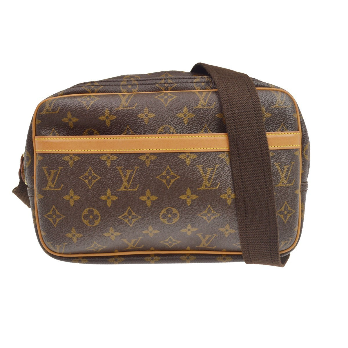Louis Vuitton Reporter Monogram Canvas Brown Canvas Shoulder Bag Bag (Pre-Owned)