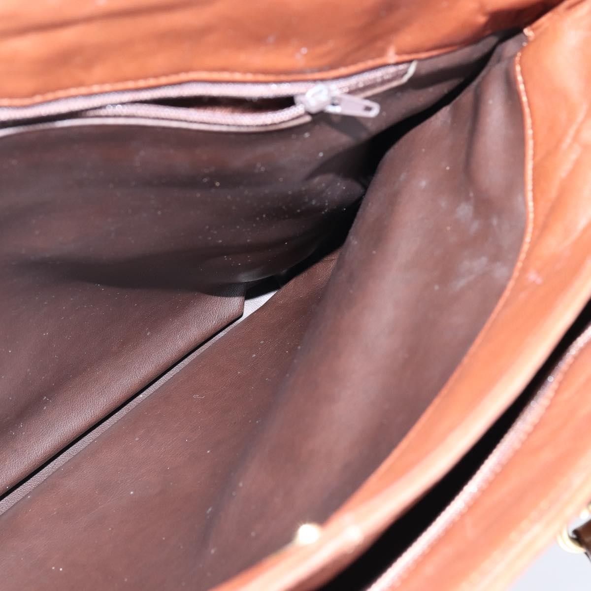 Bally Vintage Leather Brown Leather Tote Bag Bag (Pre-Owned)