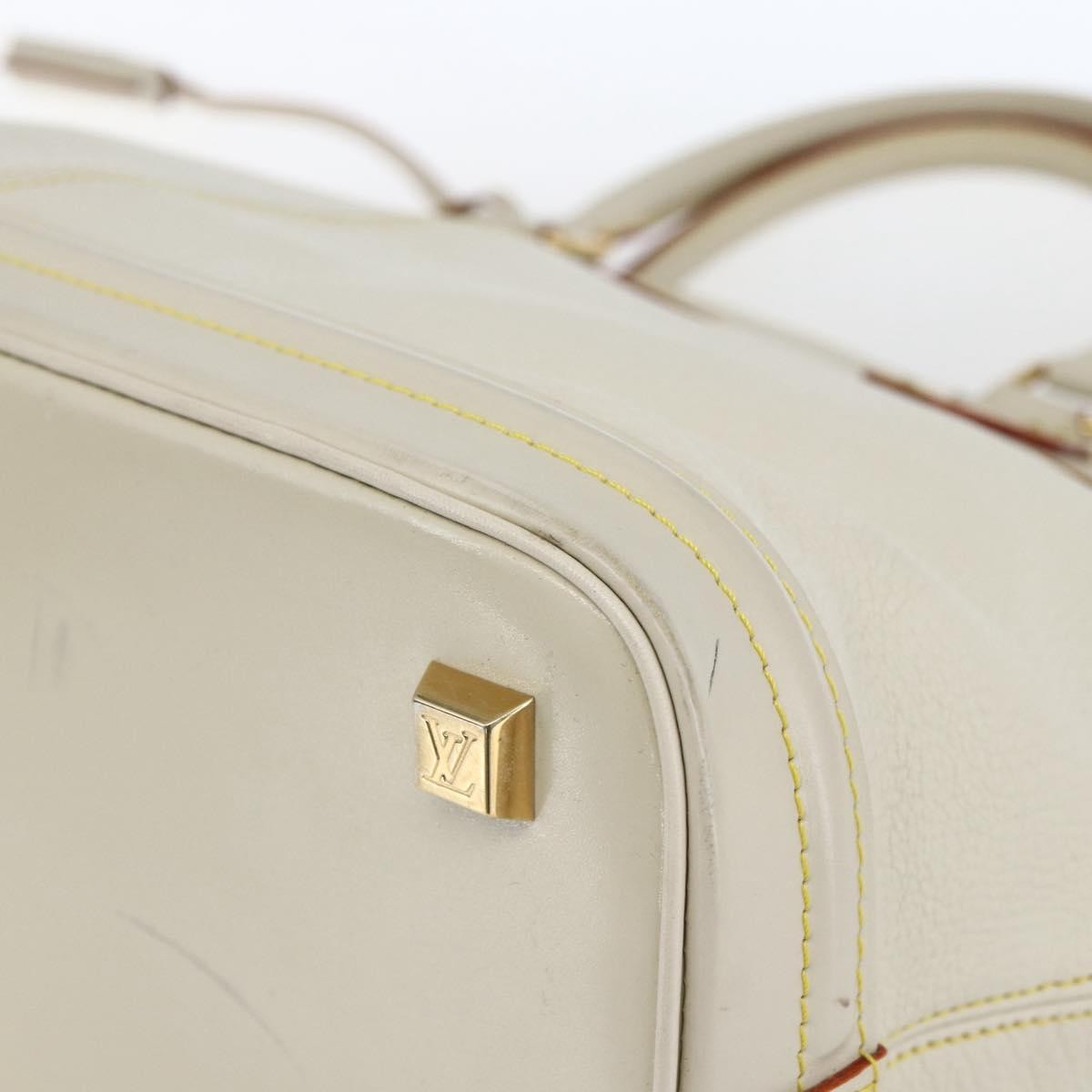 Louis Vuitton Suhali Lockit Leather White Leather Handbag (Pre-Owned)