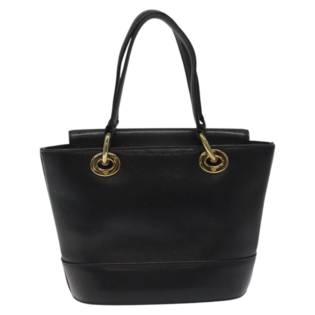 MCM Vintage Leather Black Leather Handbag (Pre-Owned)