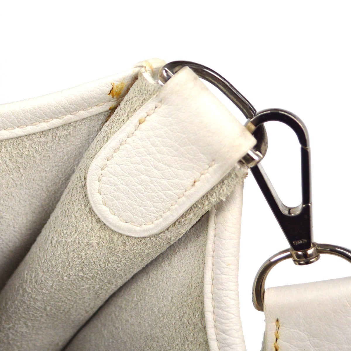 Hermes Evelyne Bag Gen Iii Epsom White Leather Shoulder Bag Bag (Pre-Owned)