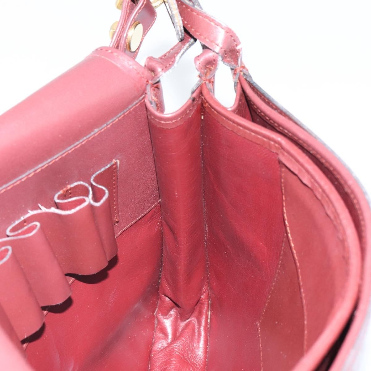 Cartier Must De Cartier Leather Burgundy Leather Shoulder Bag Bag (Pre-Owned)