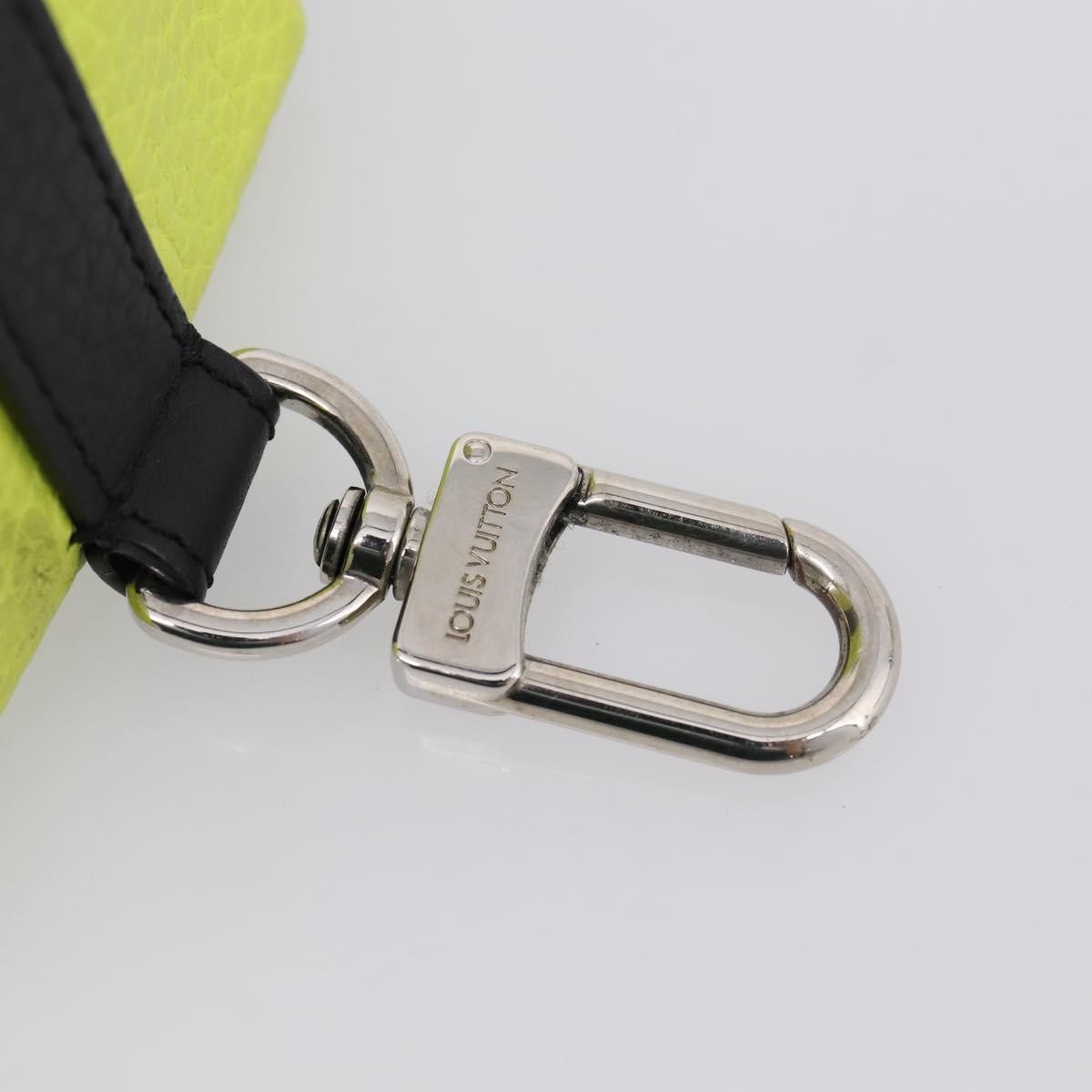 Louis Vuitton Square Pouch Bag Charm And Key Holder Leather Gray Leather Charms And Keychains Accessory (Pre-Owned)