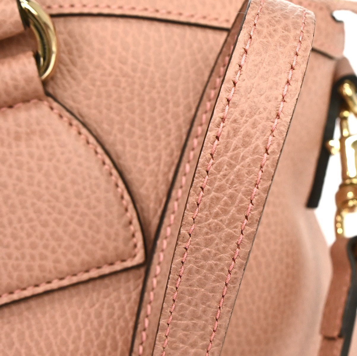 Gucci Gg Charm Convertible Dome Satchel Leather Pink Leather Handbag (Pre-Owned)