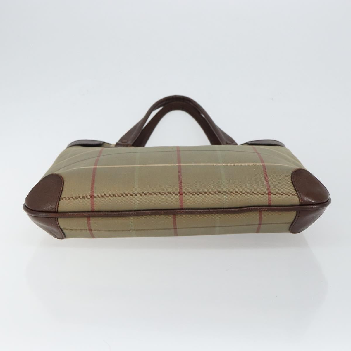 Burberry Nova Check Tote Canvas Check Pattern Beige Canvas Tote Bag Bag (Pre-Owned)