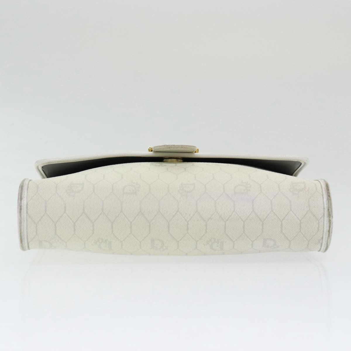 Christian Dior Vintage Honeycomb Canvas White Canvas Shoulder Bag Bag (Pre-Owned)