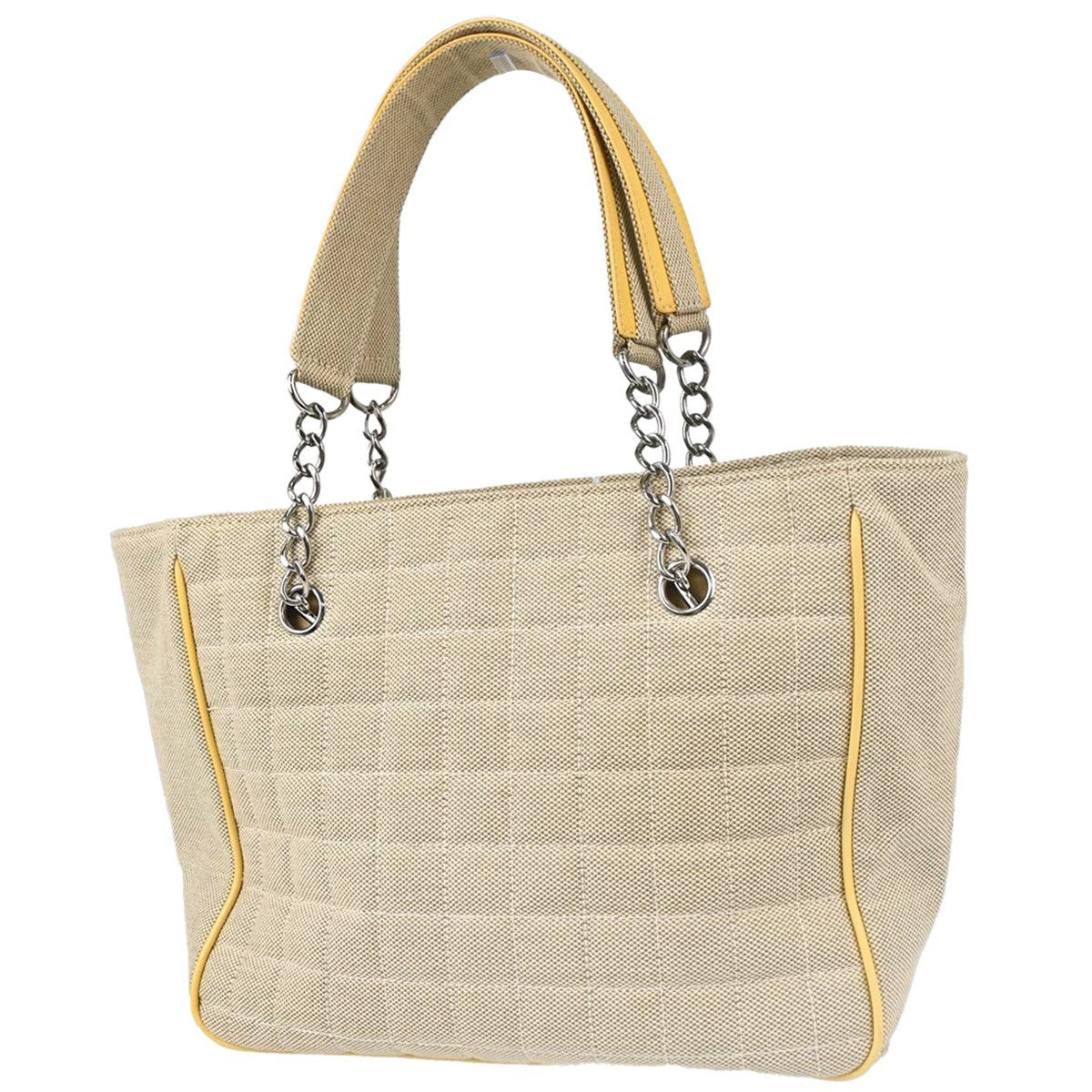 Chanel Camellia No.5 Chocolate Bar Canvas Black Canvas Tote Bag Bag (Pre-Owned)