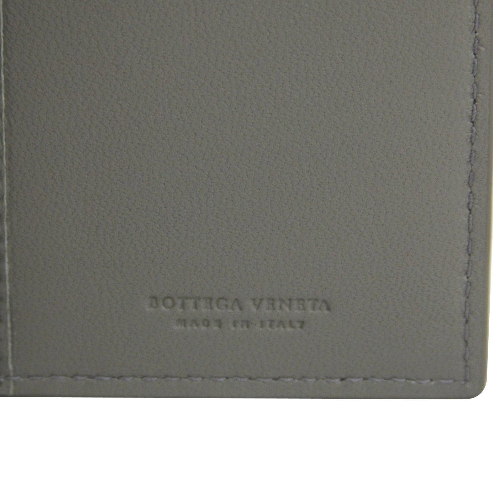 Bottega Veneta Men's Intercciaco Gray Leather Woven Long Bifold Wallet 390878 1300