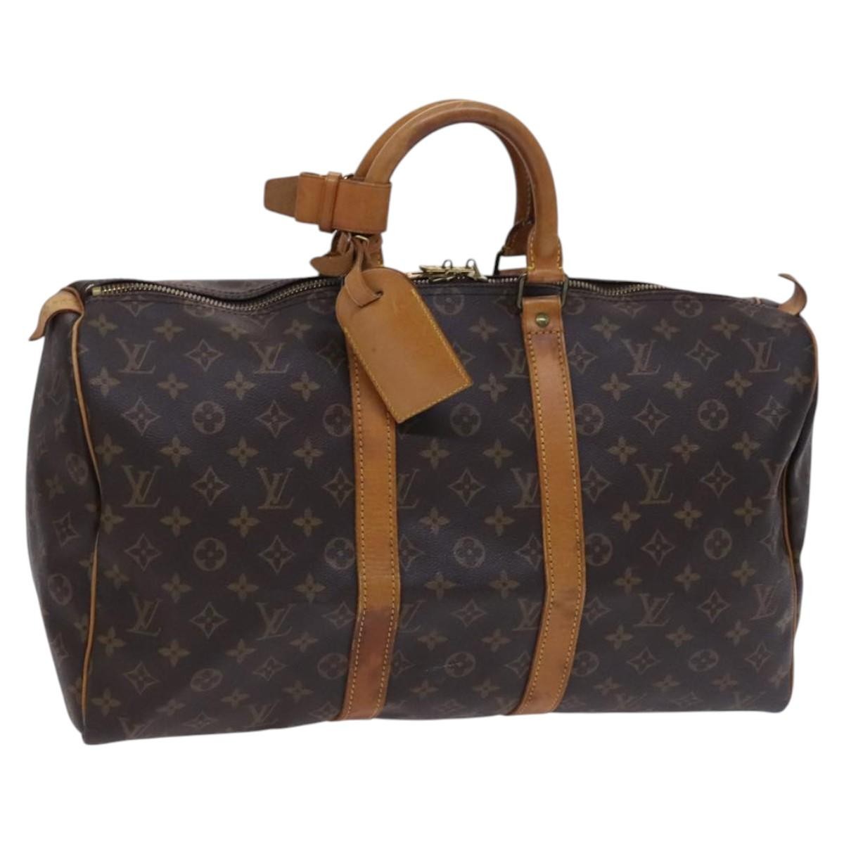 Louis Vuitton Keepall Monogram Canvas Brown Canvas Travel Bag Bag (Pre-Owned)