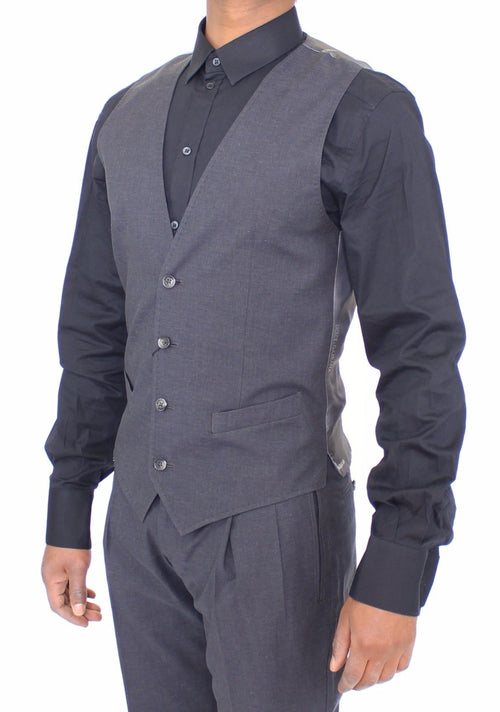 Dolce & Gabbana Elegant Gray Italian Dress Men's Vest