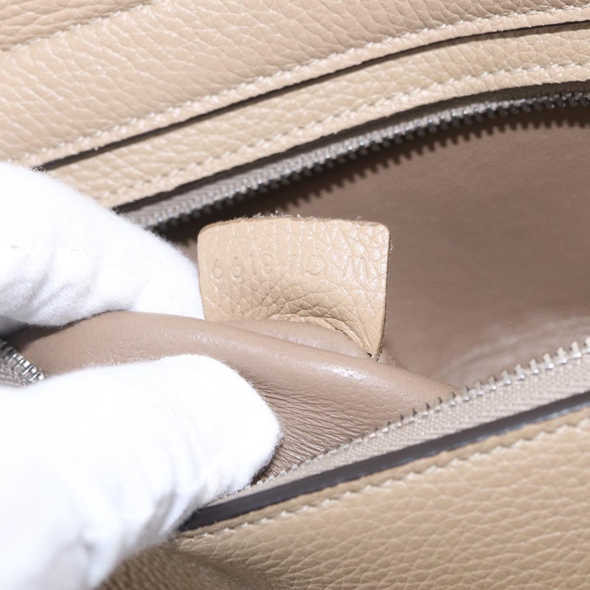 Celine Trapeze Leather Beige Leather Handbag (Pre-Owned)