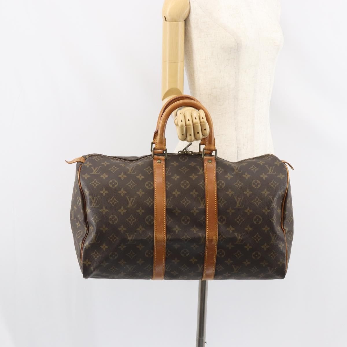 Louis Vuitton Keepall Monogram Canvas Brown Canvas Travel Bag Bag (Pre-Owned)